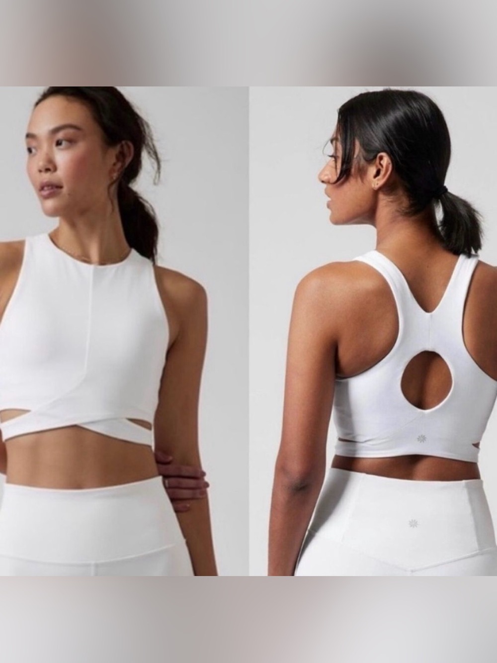 NWT Athleta 1X conscious cut out crop D-DD bra sports top